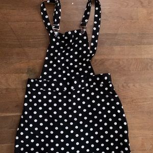 Overall polka dot dress!